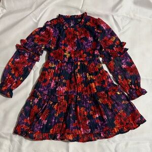 Zac Posen Kids Floral Dress in Red and Purple